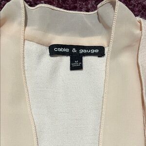 Cable & Gauge Light Cream/ pink Open Front Top